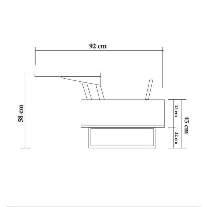 Hanah Home Laxus Takım 10 Conjunto de Muebles de Salón Nogal y Negro